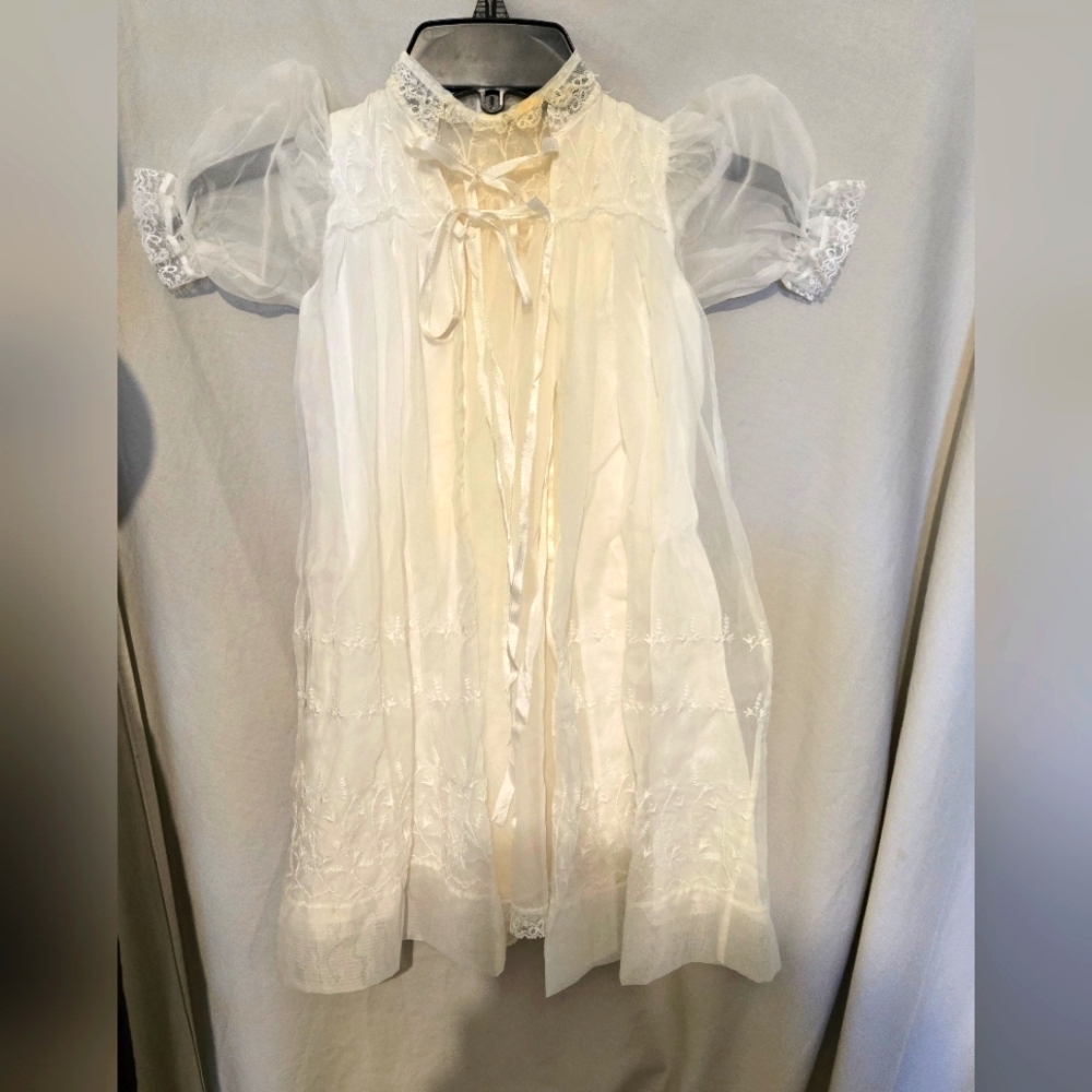 Vintage Baby girls 6 piece christening/ baptism outfit